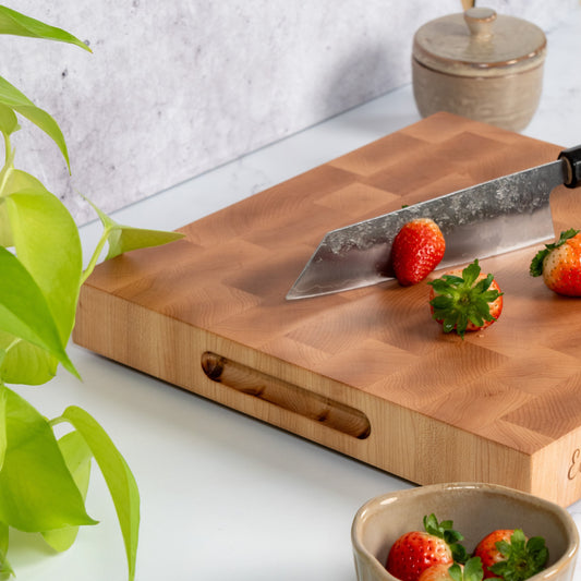 Maple end-grain cutting board