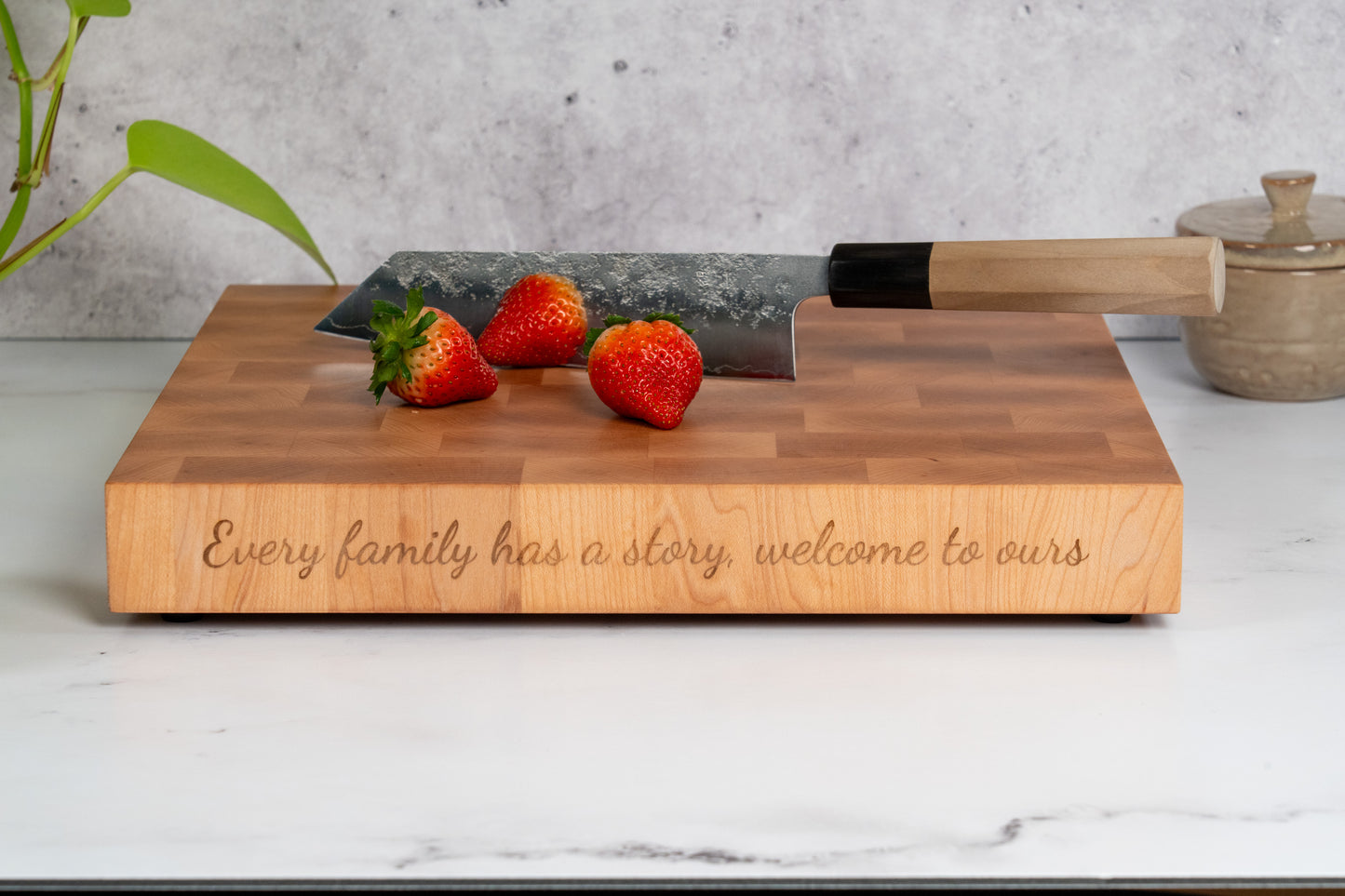 Maple end-grain cutting board