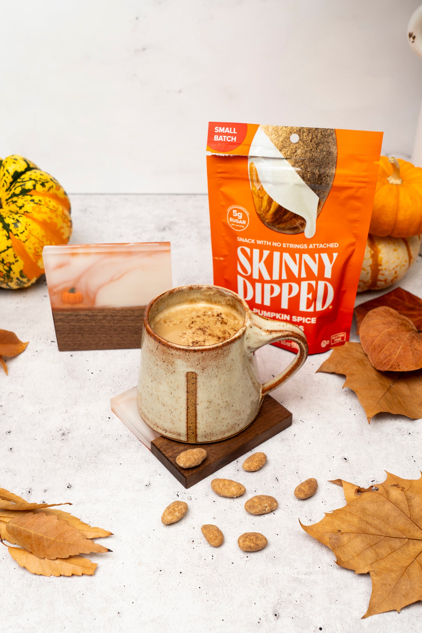 Pumpkin spice (Limited edition) - Walnut and resin coasters set