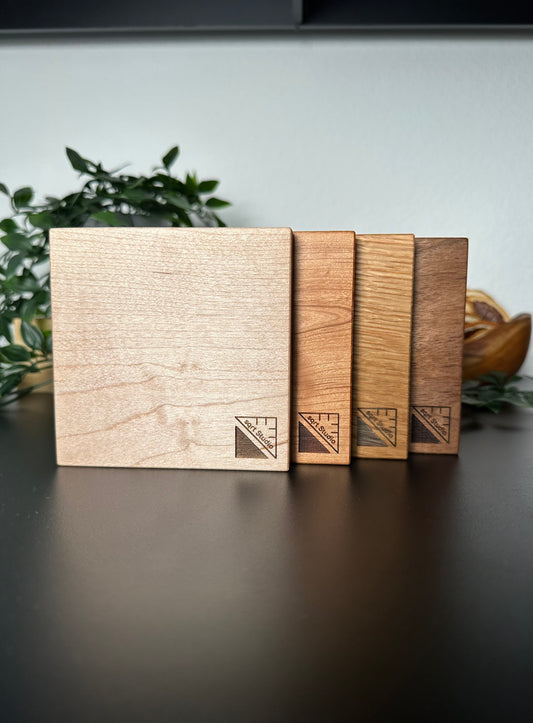Timeless natural wood coasters