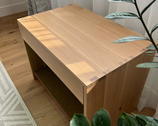 Ventura contemporary smart nightstand with wireless charger and LED lights