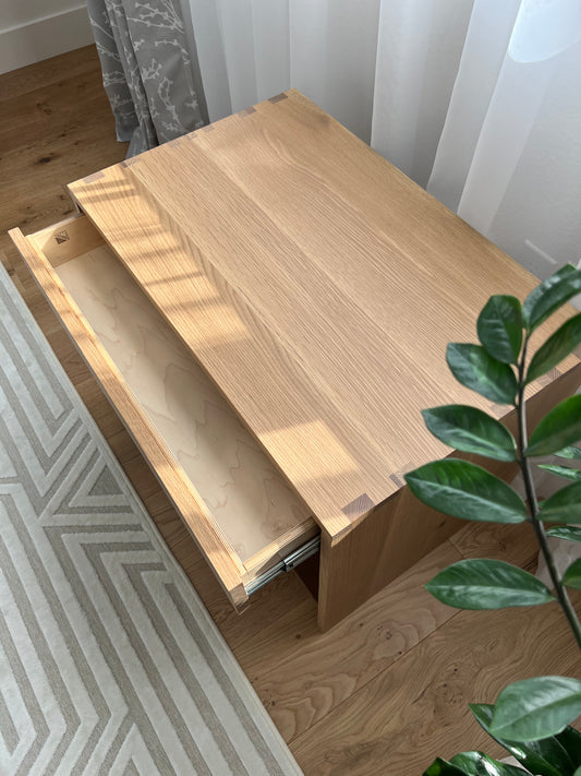 Ventura contemporary smart nightstand with wireless charger and LED lights