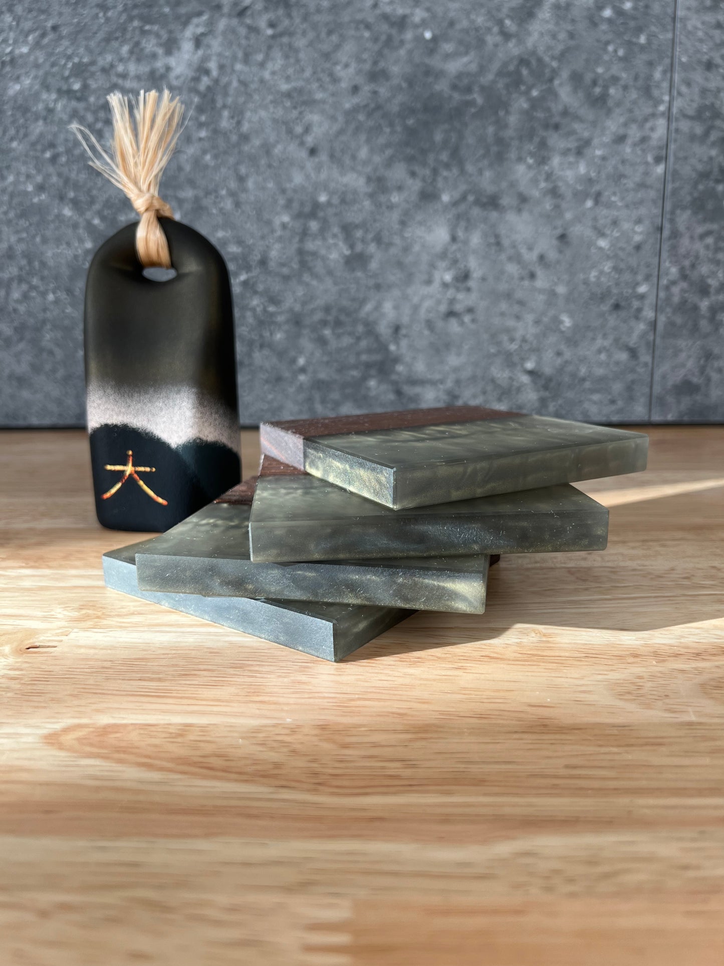 Serenity Forest (Limited edition) - Walnut and resin coasters set