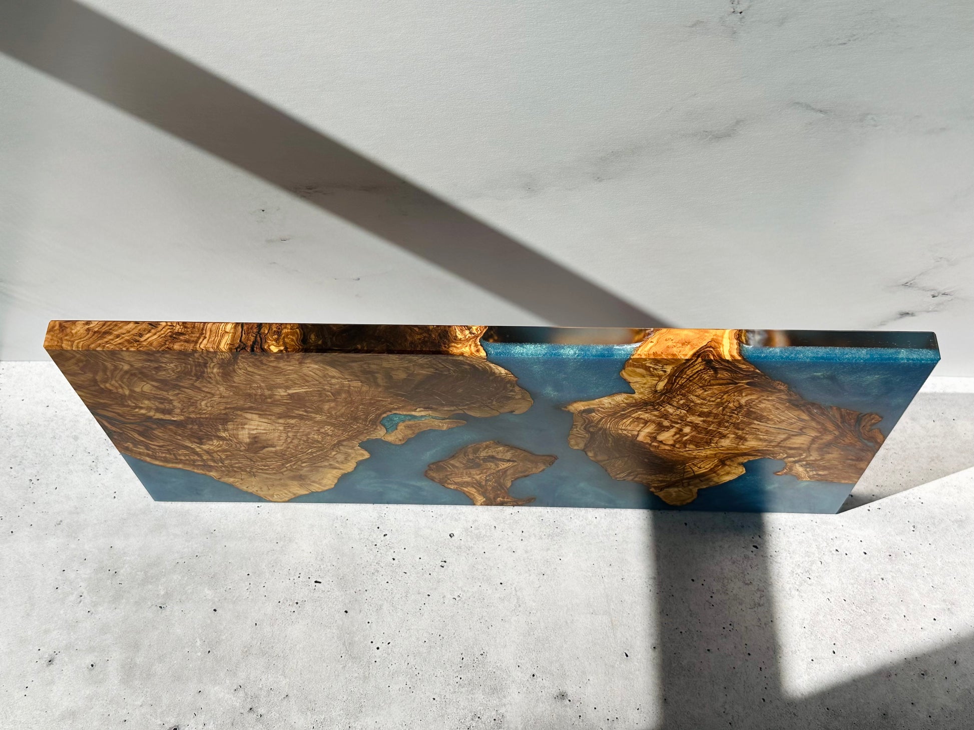 Olive wood charcuterie board resin